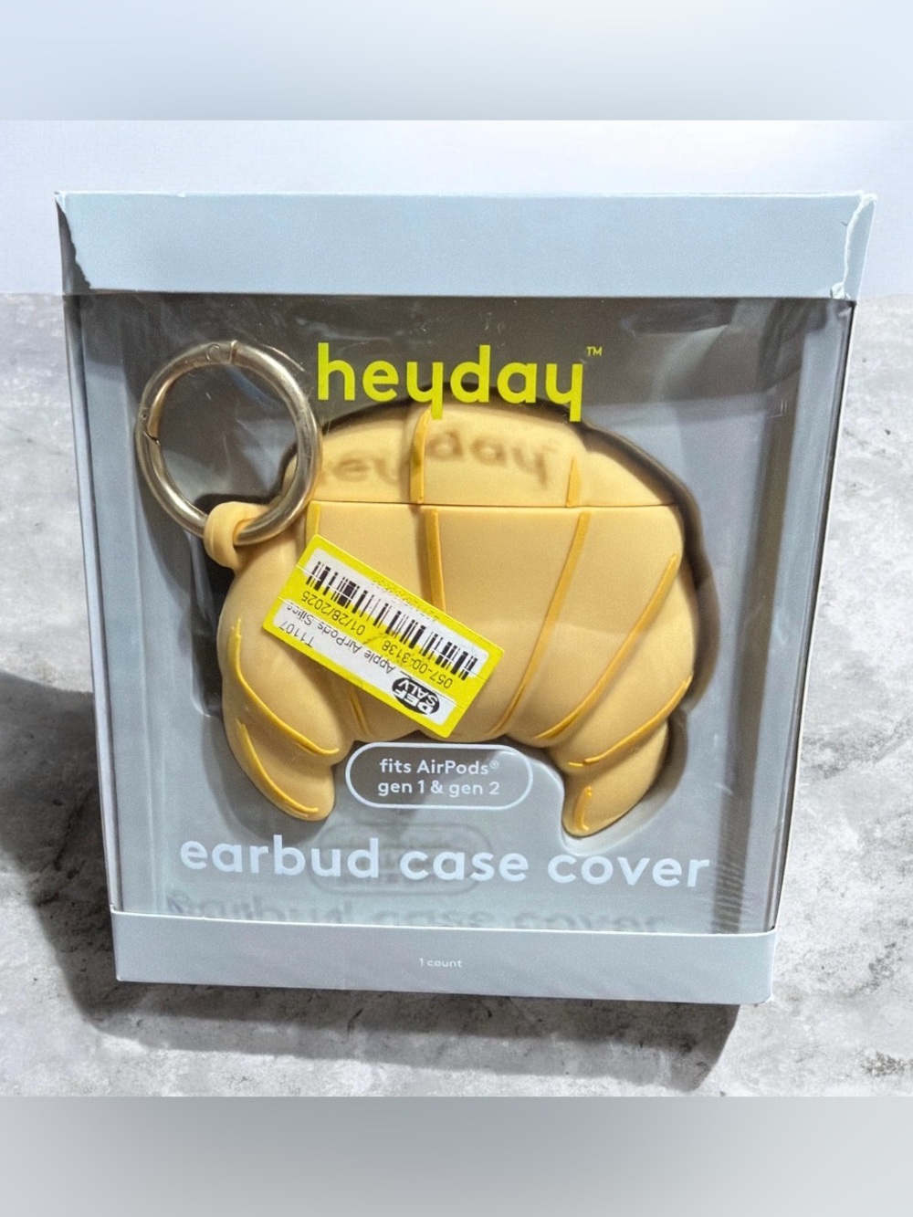 heyday Yellow Croissant AirPods Case Cover Dits Air Pods Gen 1 and Gen 2